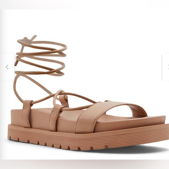 NEW Aldo Call It Spring Jayda Women’s Vegan Sandals Beige 6.5 - Picture 2 of 14